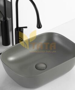 Chậu Lavabo Đặt Bàn Xám Cao Cấp TATA LB-6858