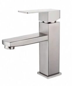 Vòi Lavabo Vuông Nóng Lạnh Inox Cao 20cm VLVB6801