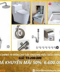 Combo Trọn Bộ Thiết Bị Phòng Tắm 10 Món TATA CB11
