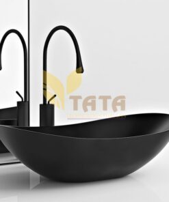 Chậu Lavabo Thuyền Đen Cao Cấp TATA LB-6871