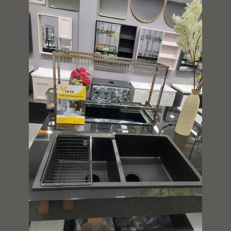 Chậu Rửa Chén Đá 2 Ngăn TATA CRC6805 - Ảnh 2