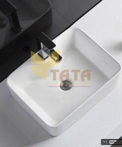 Chậu Lavabo Vuông Trắng TATA CLVB6846
