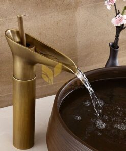 Vòi Lavabo Đồng Thau Cổ 30cm VLVB6847 (nóng lạnh)