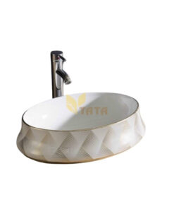 Chau Lavabo Hinh Oval Hoa Tiet TaTa LB 6852