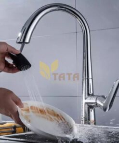 Vòi Rửa Chén Nóng Lạnh Dây Rút TATA VRC6821
