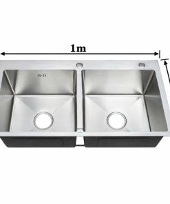 Chậu Chén Hai Hố INOX 304 TATA CRC6828 (100*50 cm)