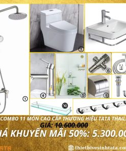 Combo Trọn Bộ Thiết Bị Phòng Tắm Cao Cấp 11 Món TATA CB05