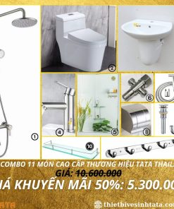 Combo Trọn Bộ Thiết Bị Phòng Tắm Cao Cấp 11 Món TATA CB06