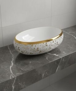Chậu Lavabo Oval Hoa Văn TATA LVB6881