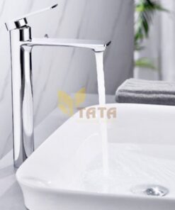 Vòi Lavabo Nóng Lạnh Cao 30cm INOX 304 Bóng TATA VLVB6853