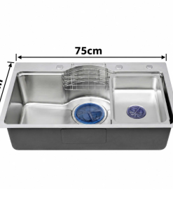 Chậu Rửa Chén 1 Hộc Inox 304 TATA CRC6876 (75*46cm)