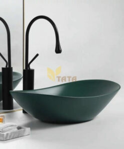 Chau Lavabo Oval Xanh Reu Dat Ban TATA LB 6910