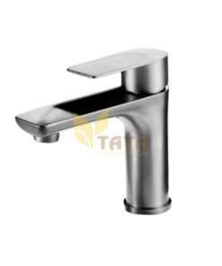 Vòi Lavabo Nóng Lạnh Inox 304 Sơn Tĩnh Điện Xám VLVB6866
