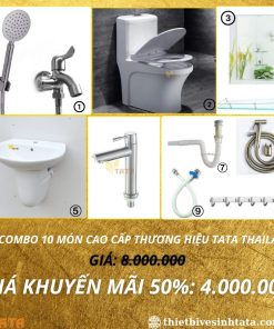 Combo Giá Rẻ Trọn Bộ 10 Món Thiết Bị Vệ Sinh TATA CB28