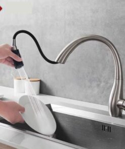 VÒI RỬA CHÉN NÓNG LẠNH DÂY RÚT INOX 304 CAO CẤP VATO VRC6615