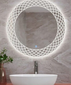 Gương Led Viền Hoa Văn Tròn TaTa GL30
