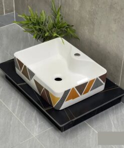 LAVABO ĐẶT BÀN HOẠ TIẾT TAM GIÁC TATA CLVB6907