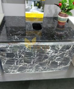 Tủ Lavabo Đen Vân Trắng Cao Cấp TATA TLVB6883