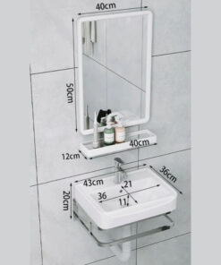 Chau lavabo treo tuong khung Inox LB 6915