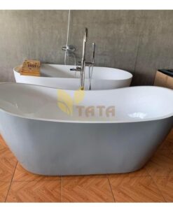 BỒN TẮM NẰM OVAL TRẮNG XÁM TATA BTN6848