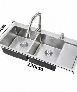 CHẬU RỬA CHÉN INOX 304 TATA CRC6896 (120CM X 50CM)
