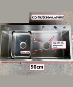 Chậu Rửa Chén 1 Hộc Inox 304 CRC6895 (90*46cm)