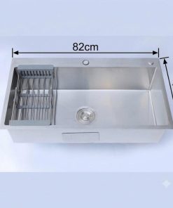 Chậu Rửa Chén 1 Hộc Inox 304 TATA CRC6897 (82x45cm)