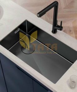 Bồn Rửa Chén Âm Bàn Inox 304 Phủ Nano Đen TATA CRC-6930