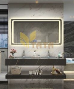 BỘ BÀN ĐÁ LAVABO ĐÔI CHỐNG TRẦY ĐEN BĐ-6835