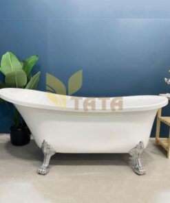 BỒN TẮM TRẮNG CHÂN RỒNG BẠC TATA BTN-6856