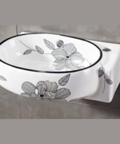 Chậu Lavabo Treo Tường Hoa Góc Phải TATA CLVB-6924