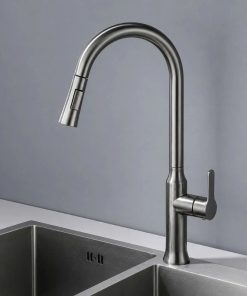 VÒI RỬA CHÉN LẠNH XÁM DÂY RÚT TATA VRC-6903