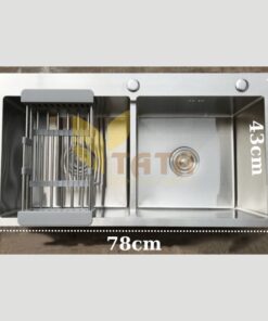 Chậu Rửa Chén 2 Hộc Inox 304 CRC-6909 (78*43cm)