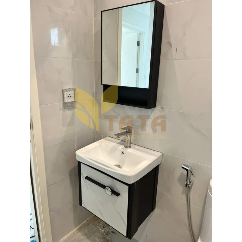 TỦ LAVABO NHÔM MINI CAO CẤP 50X37 TATA TLVB6902 - Ảnh 2