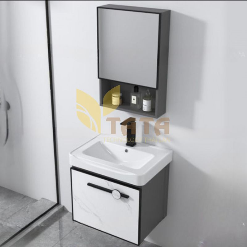 TỦ LAVABO NHÔM MINI CAO CẤP 50X37 TATA TLVB6902