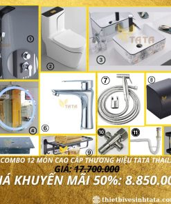 Combo Giá Rẻ Trọn Bộ 12 Món Thiết Bị Vệ Sinh TATA CB35