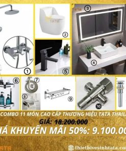 Combo Giá Rẻ Trọn Bộ 11 Món Thiết Bị Vệ Sinh TATA CB37