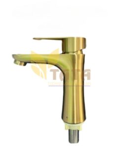 VÒI LAVABO LẠNH INOX 304 VÀNG CAO CẤP TATA VLVB6931