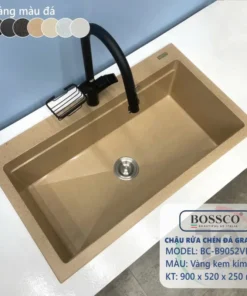 Chậu rửa chén đá 1 hộc Bossco – BC-B9052VK