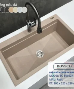Chậu rửa chén đá 1 hộc Bossco – BC-B9052R