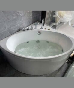 BỒN TẮM NẰM GÓC CÓ MASSAGE + VÒI  CAO CẤP TATA BTN6874