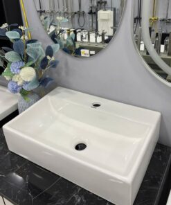 CHẬU LAVABO TREO TƯỜNG TRẮNG CAO CẤP VATO LBVT-700