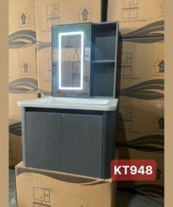 COMBO TỦ LAVABO + TỦ GƯƠNG LED NHÔM CAO CẤP TATA TLVB6933
