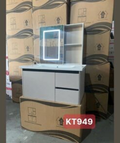 COMBO TỦ LAVABO + TỦ GƯƠNG LED NHÔM CAO CẤP TATA TLVB6935