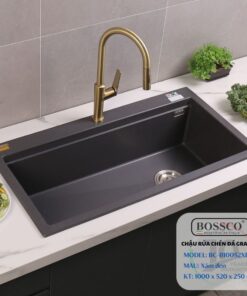 Chậu rửa chén đá 1 hộc BOSSCO – BC-B10052XĐ (Xám đen)