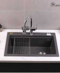 Chậu rửa chén đá 1 hộc BOSSCO – BC-B8252XĐ (Xám đen)