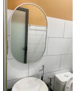 GƯƠNG OVAL NHÔM VIỀN BẠC CAO CẤP TATA GL47