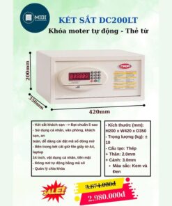 KÉT SẮT DC200LT - Khóa Motor Tự Động & Thẻ Cảm Ứng Hiện Đại