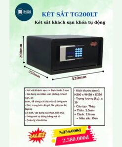 Két Sắt TG200LT – Két Sắt Khách Sạn Khóa Tự Động Chuẩn 5 Sao