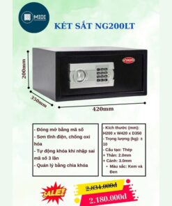KÉT SẮT NG200LT – BẢO MẬT CAO, THIẾT KẾ NHỎ GỌN